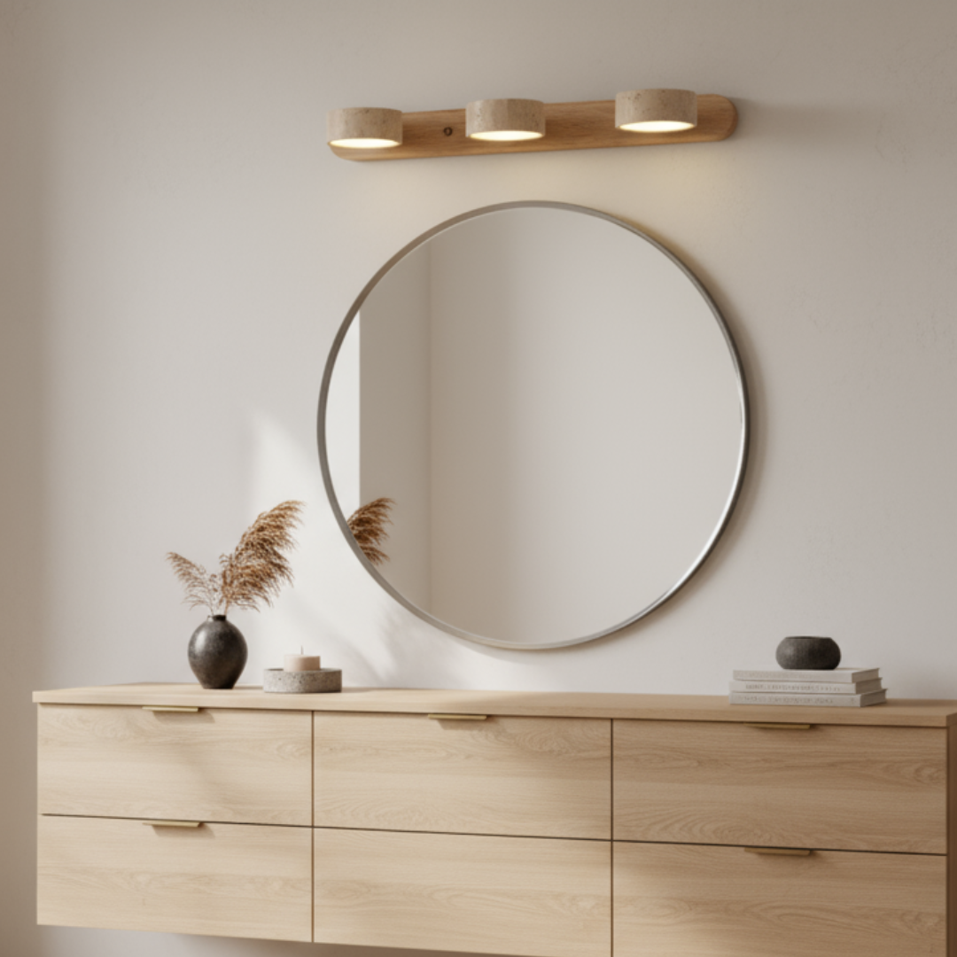 Kinkiet LED Drewniany