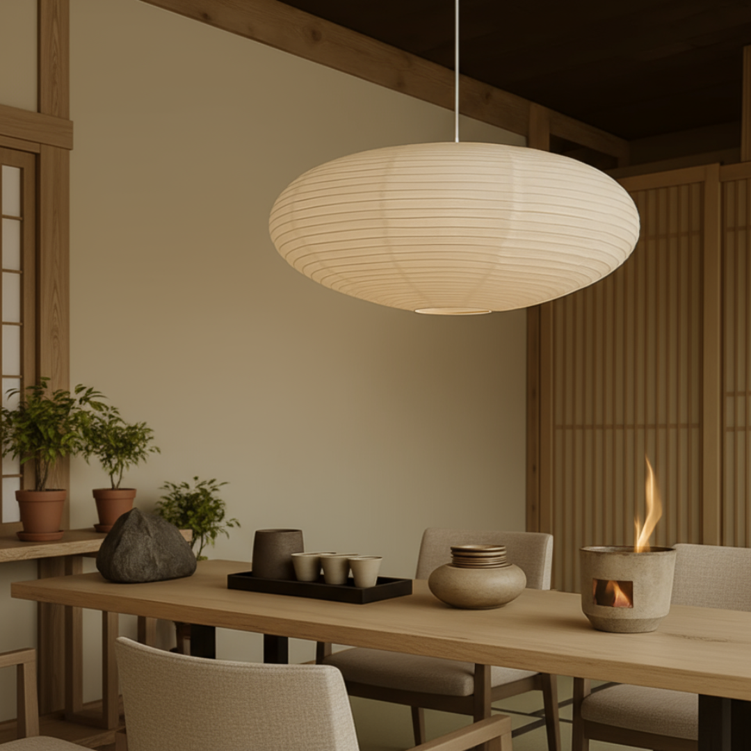 Lampa Wisząca z Papierowym Kloszem